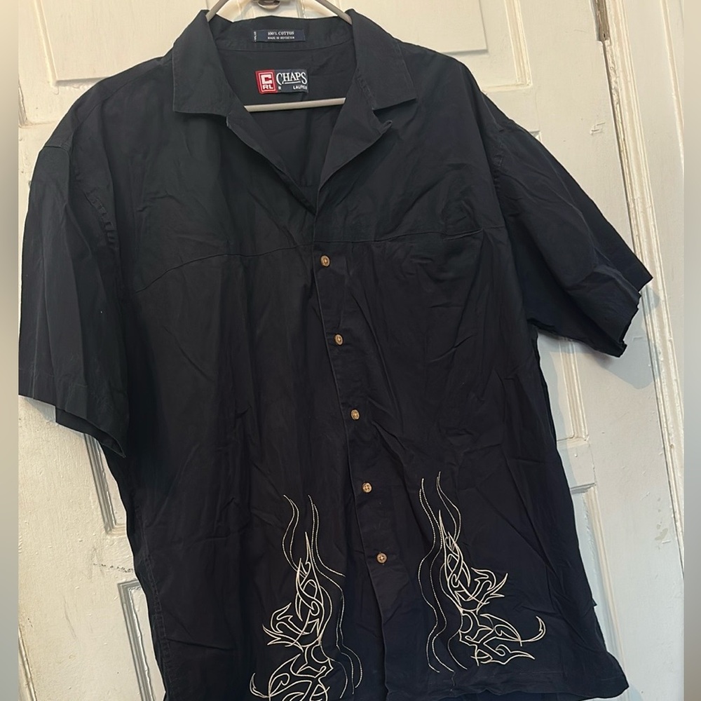 M—Elegant Blue Short Sleeve Top